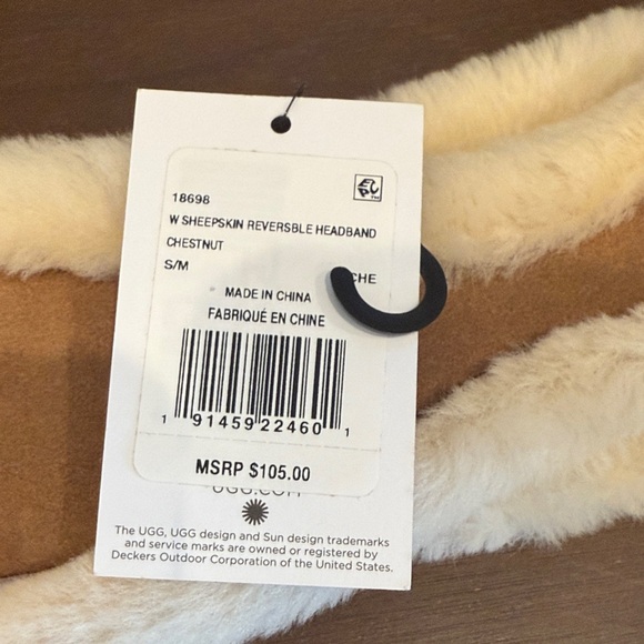 Ugg Women's shearling Tan and Cream Headband BNWT - Picture 3 of 3